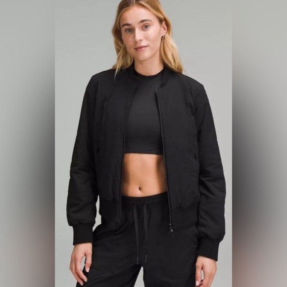 lululemon athletica Jackets & Blazers - Lululemon Women's Non Stop Reversible Black Bomber Jacket Size 4